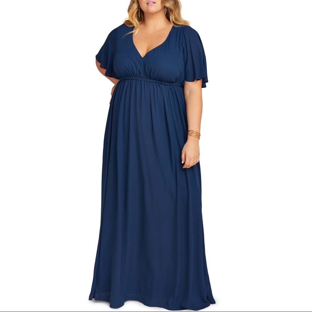 NWOT SHOW ME YOUR MUMU Emily dress plus 1X blue